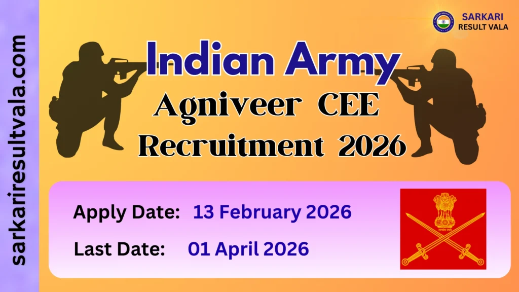 Indian Army Agniveer CEE Recruitment 2026