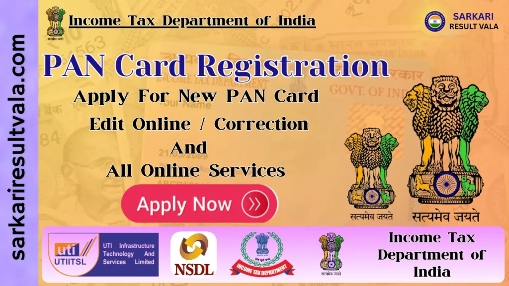 PAN Card Registration, Correction and Other Service 2026