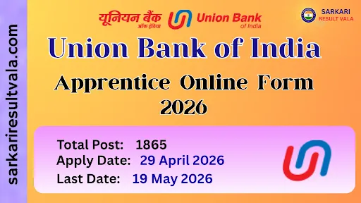 Union Bank of India Apprentice Vacancy 2026