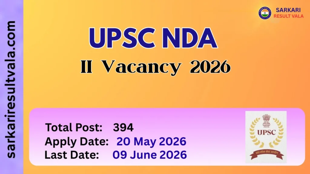 UPSC NDA – II Vacancy 2026