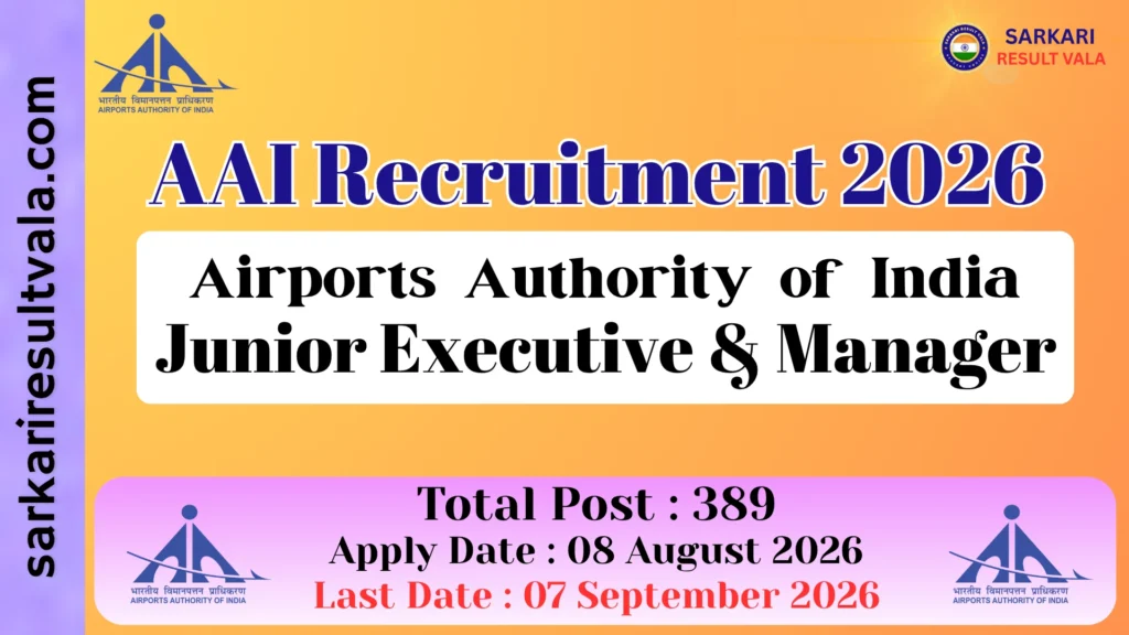 AAI Junior Executive & Manager Vacancy 2026