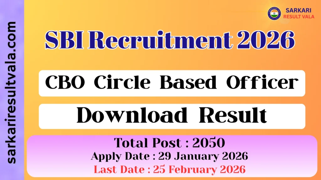 SBI CBO Circle Based Officer Final Result 2026 – Out