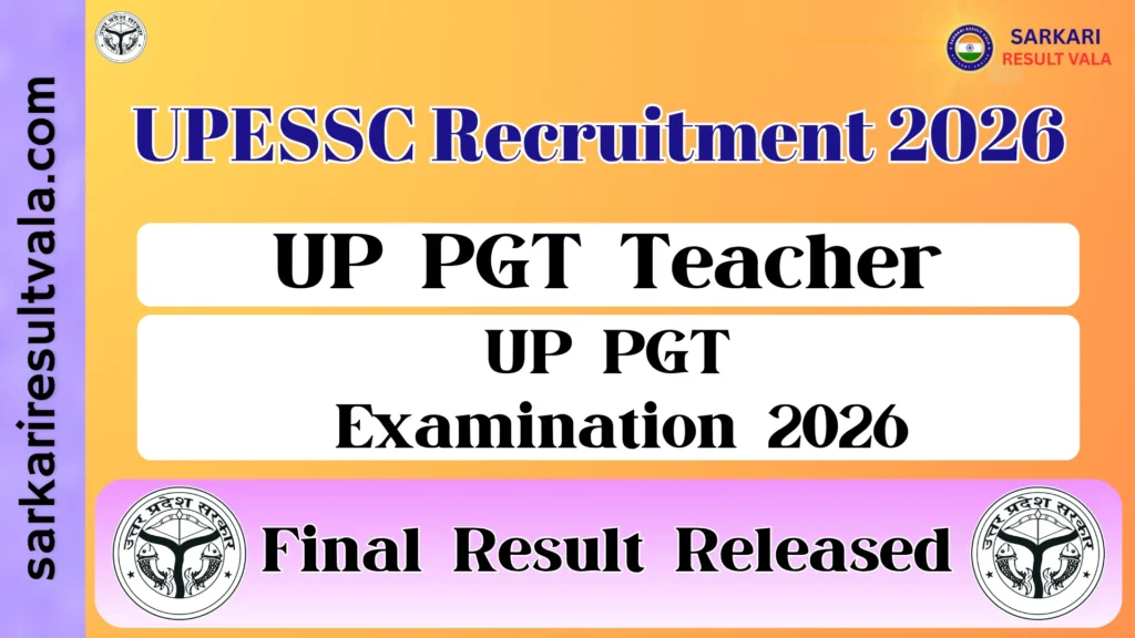UP PGT Final Result 2026 – Out