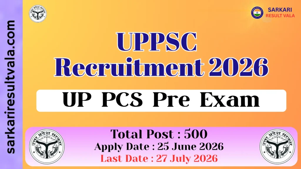 UPPSC PCS Pre Vacancy 2026
